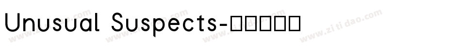 Unusual Suspects字体转换